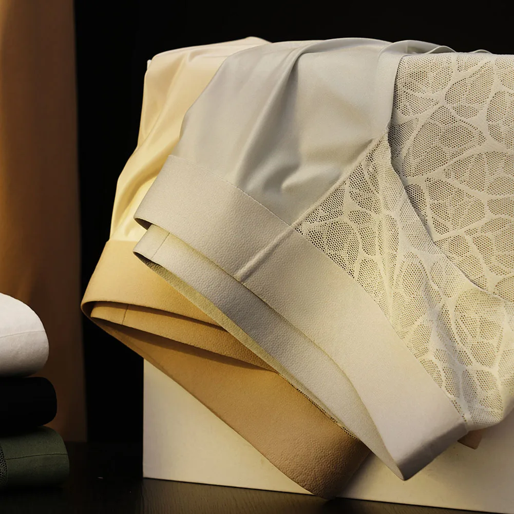 الاستخدام اليومي الجاكار سراويل بوكسر أنيق الدانتيل سراويل بوكسر للرجال مريحة سراويل داخلية للرجال منتصف الارتفاع ملخصات النمط الكلاسيكي