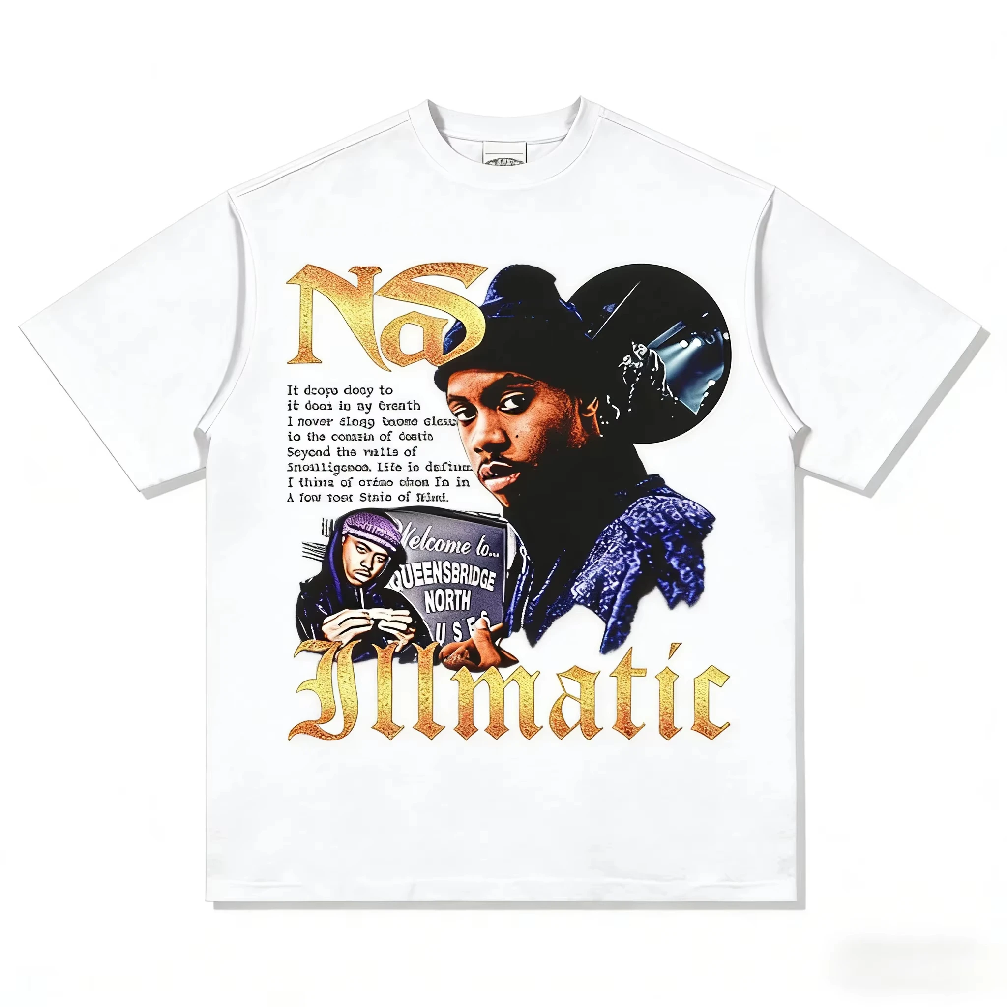 Nas Illmatic Graphic T-Shirt Men's & Women's Oversized Cotton Comfortable Classic Rap Fashion Crew Neck Short Sleeve Tee