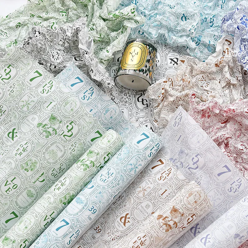 

20pcs Flower Wrapping Paper Floral Decoration Thin Lining Paper Valentine's Day Bouquet Packaging Supplies Party Craft Paper