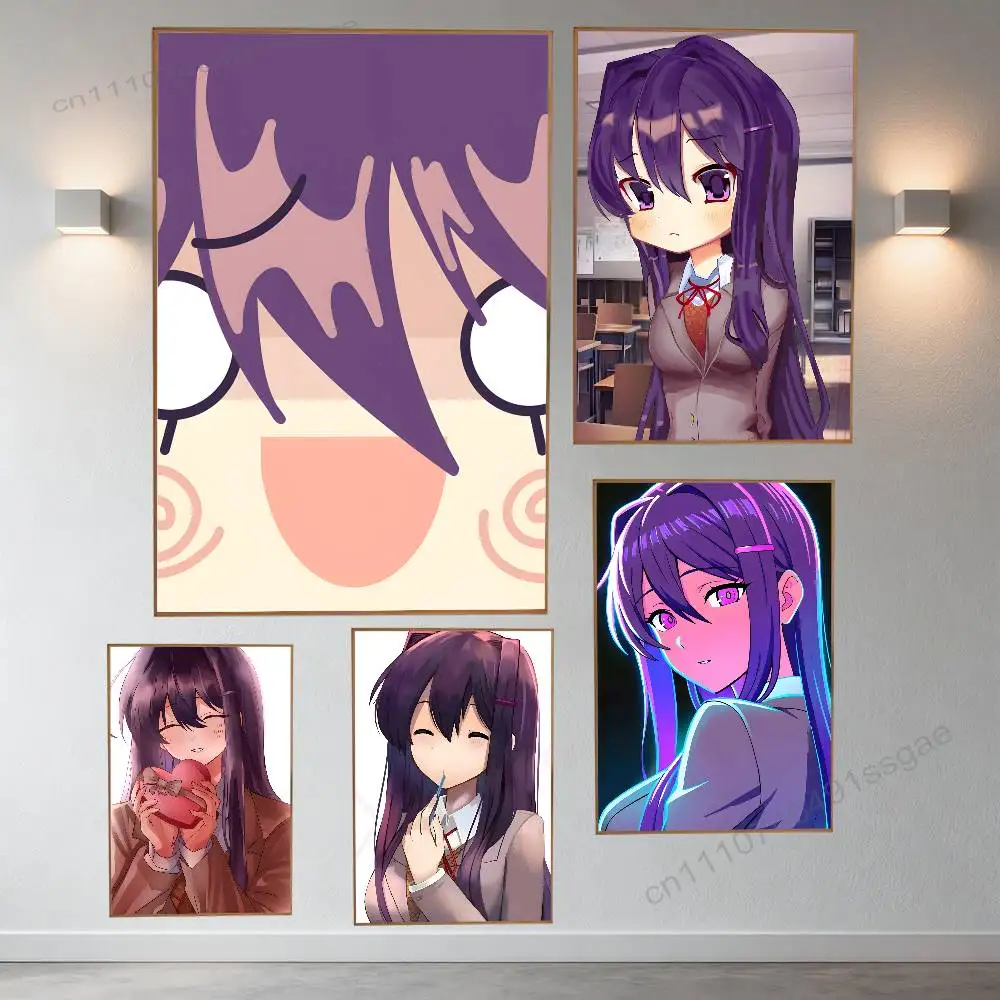 

Anime Girl Y-Yuri PinS Poster Wall For Sticky Decoration Waterproof Home Living Room Bedroom Bar