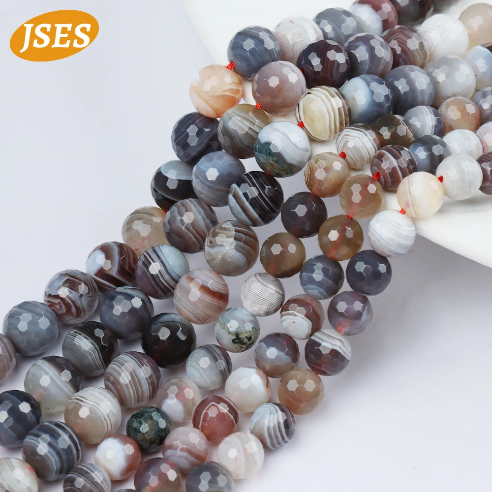 AA Natural Botswana Agate Sardonyx 6-10mm Faceted Beads for Jewelry Making Bracelets Necklace DIY Beads Accessorries Wholesale