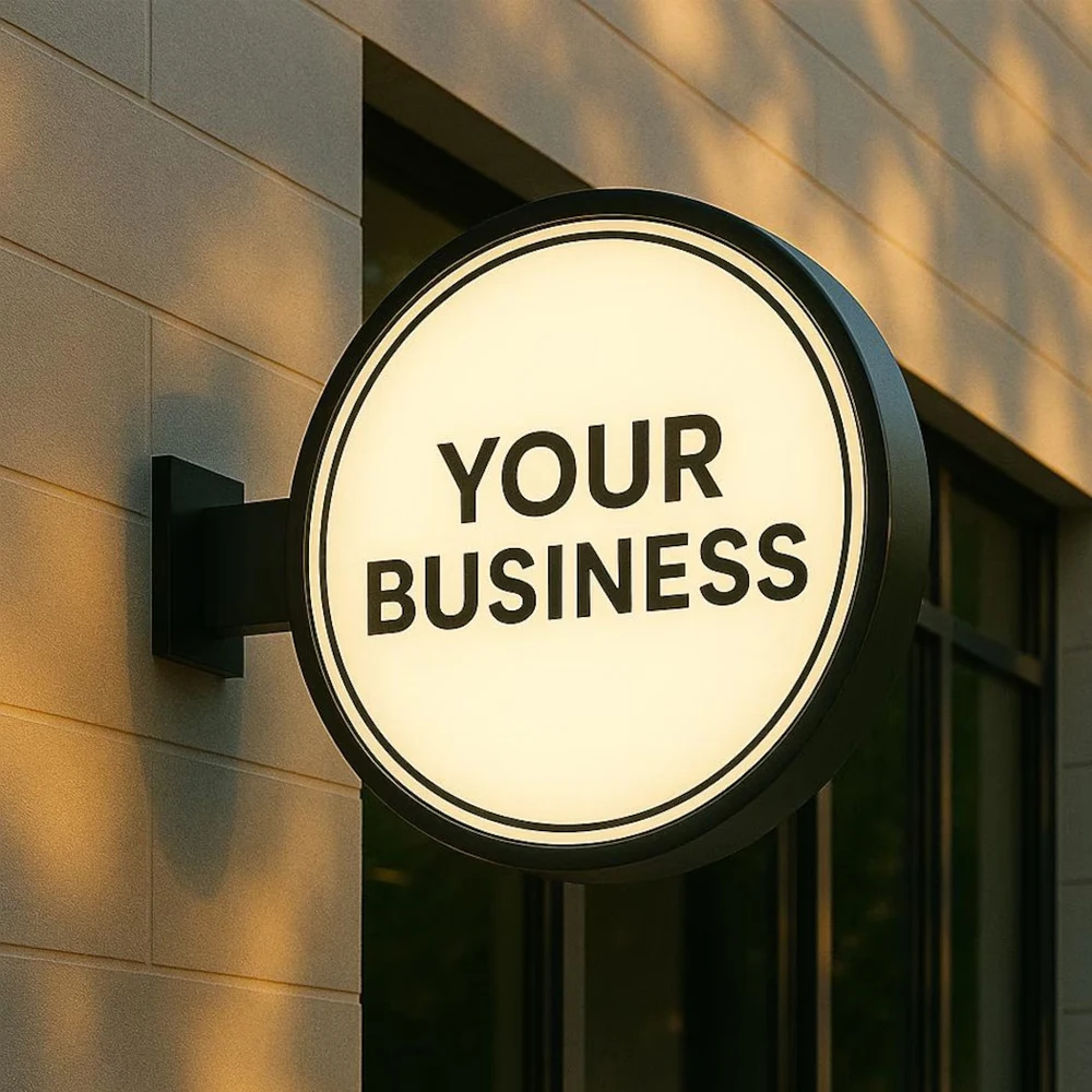 

Световая вывеска круглая, светодиодная, односторонняя/двусторонняя, для наружного применения, для бизнеса, с подсветкой, для витрин, с индивидуальным логотипом для магазина