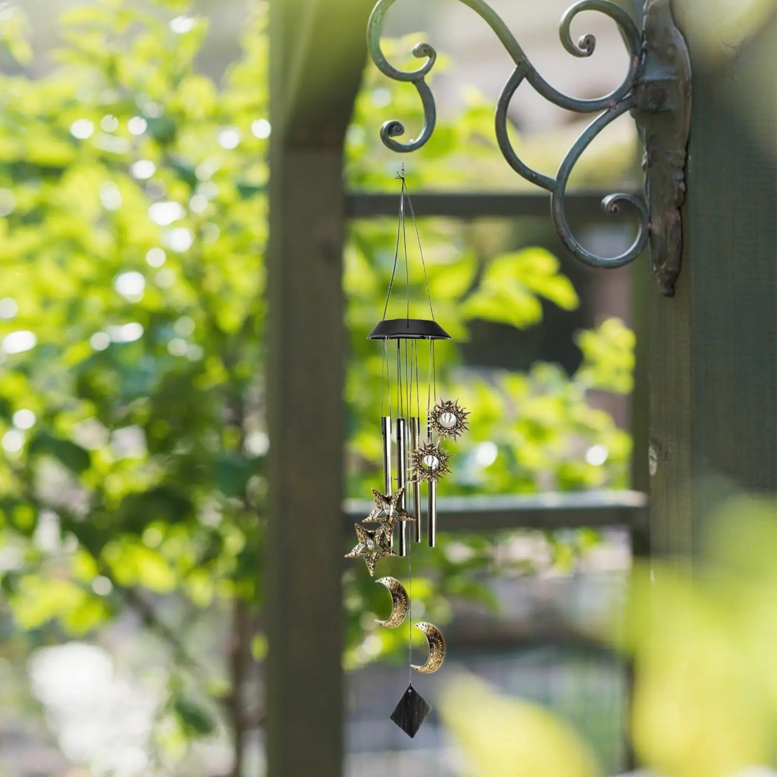 

Solar Wind Chimes Solar Light Wind Chimes For Outside Ambient Lighting Waterproof Moon Star Garden Decor Lawn Ornaments For