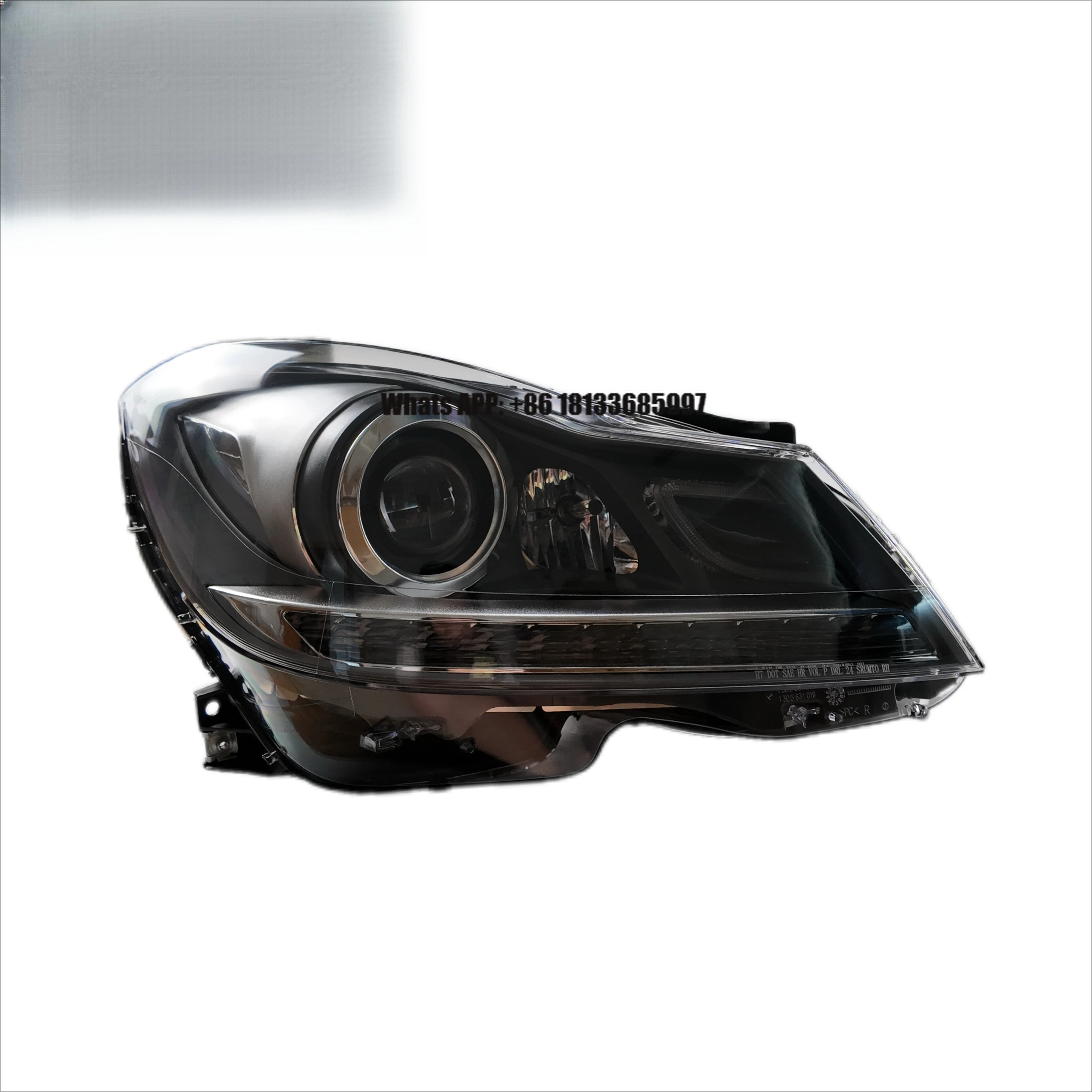 

Performance Headlight Black Led Signal DRL Projector W204 Halogen Upgrade High Version 2011-2014 for C Class