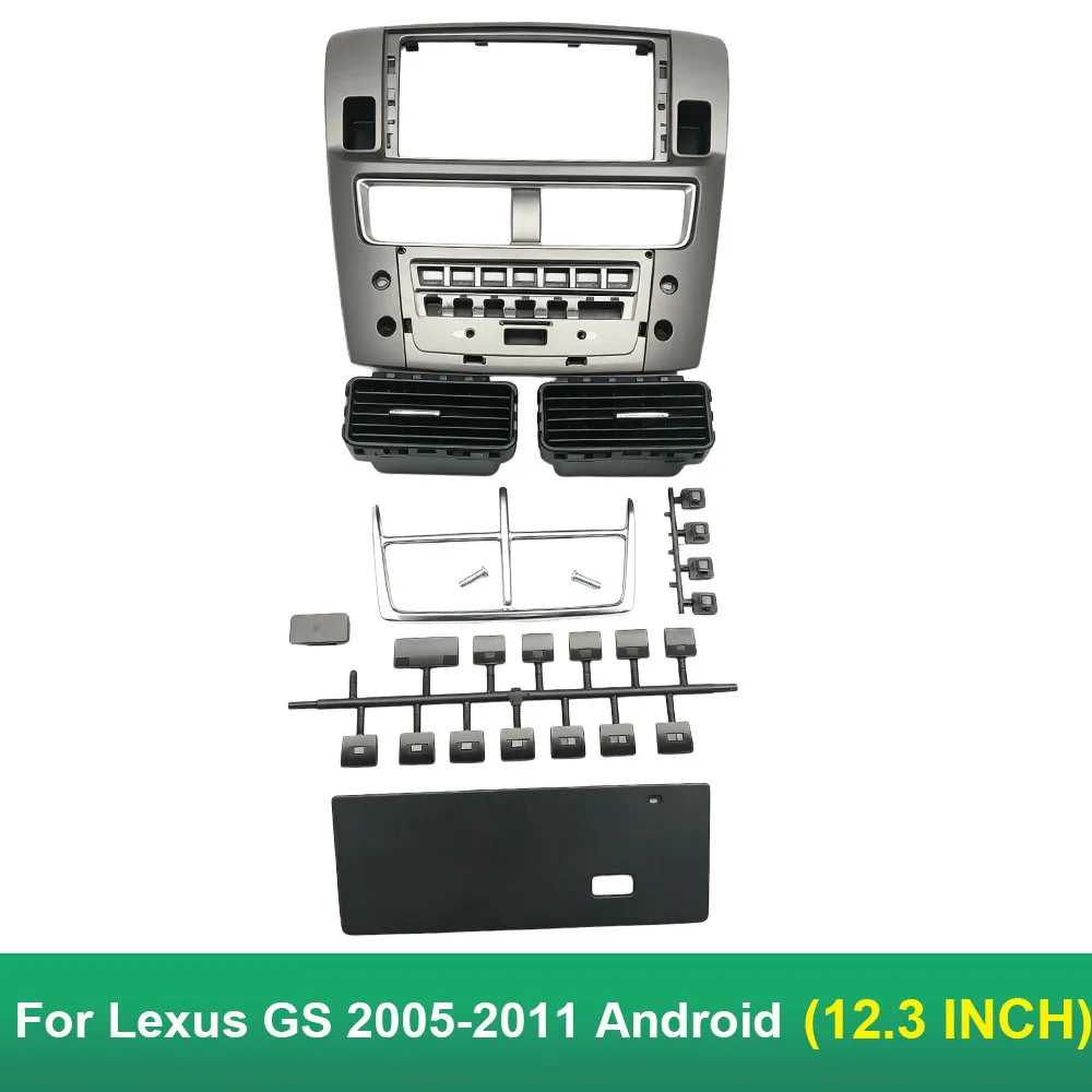 12.3 Inch Car Radio Fascia Frame for Lexus GS 2005-2011 Android Stereo GPS Navigation Dash Panel Installation Kit