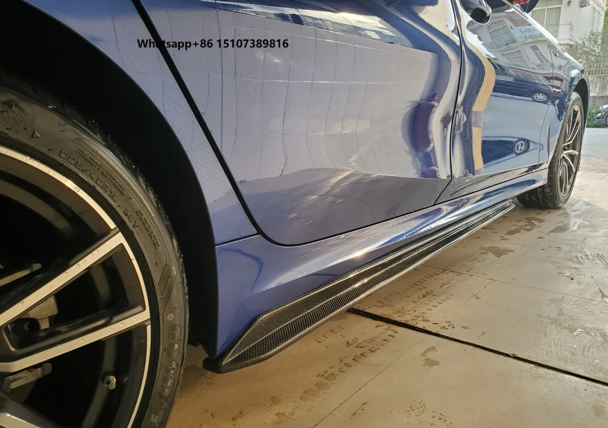 100% Dry Carbon Fiber Side Skirts for 3 Series  G20 G28 2020+ Sline  MP Style Pure Carbon Fiber Side Skirt