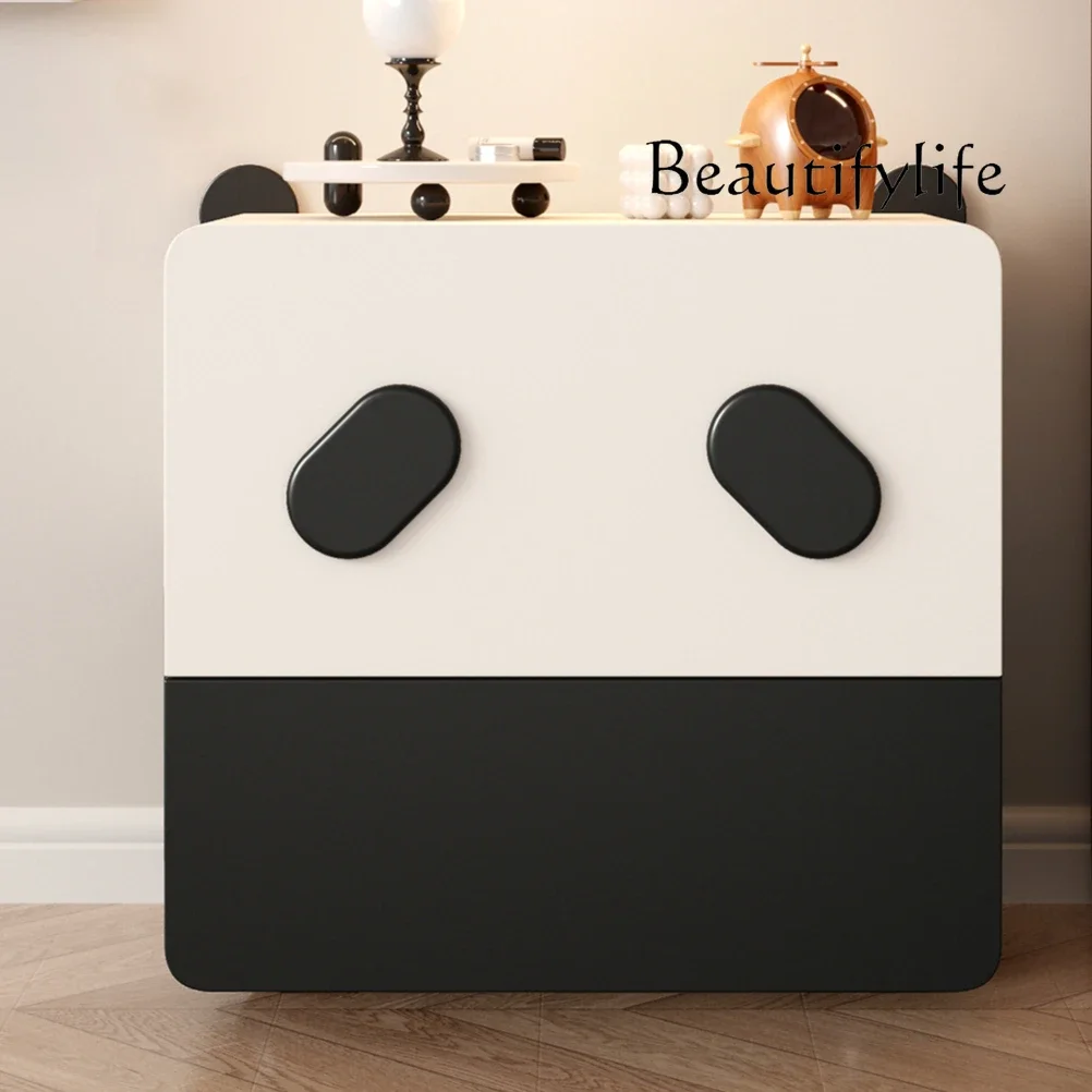 

Bedroom bedside table modern cream wind creative cartoon childlike simple small apartment bedside floor cabinet