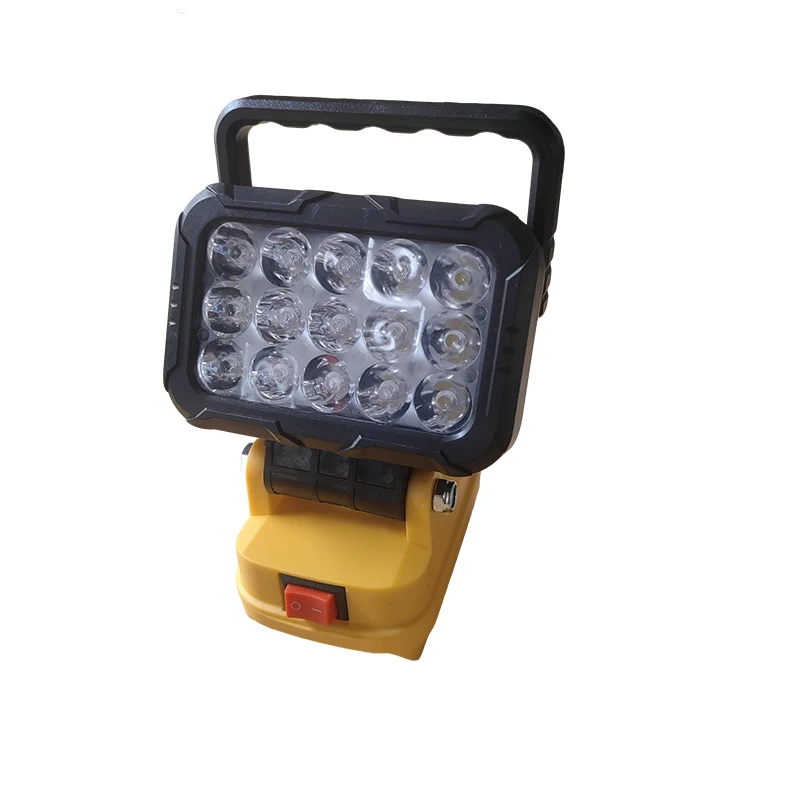 Power Tool Parts for Makita for Milwaukee for Dewalt 18V Lithium Battery LED Work Lights Lamp Hand Lantern Spotlight USB Charger image 5