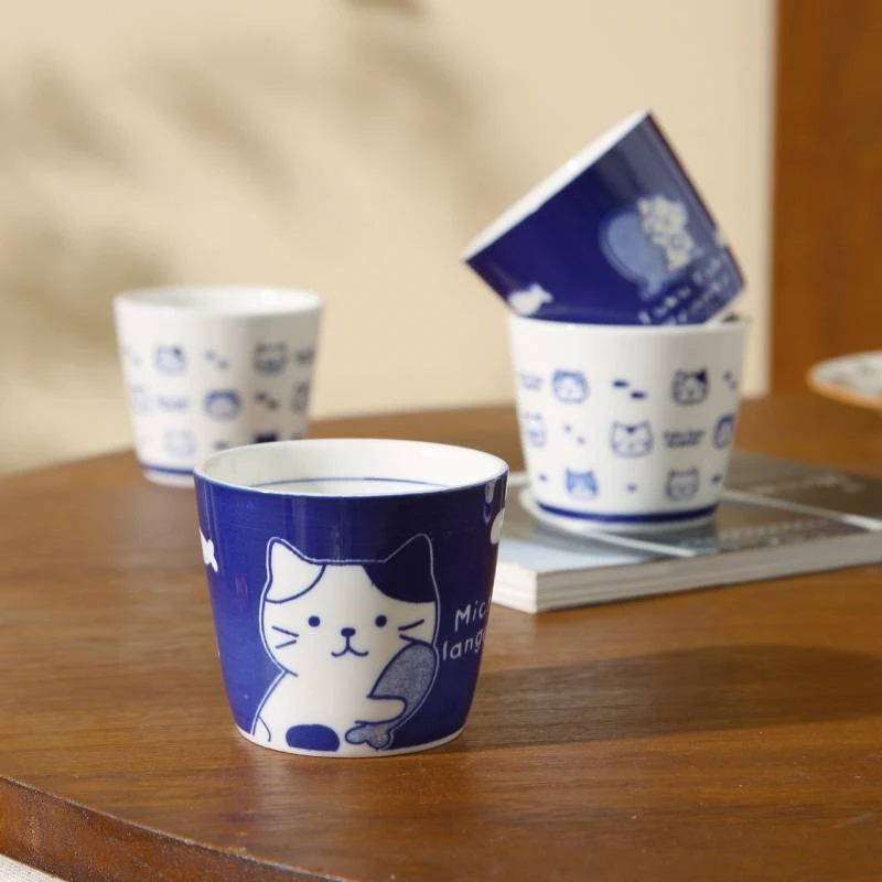 180ml Super Cute Cartoon Cat Ceramic Tea Cup Healthy Home Office Drinkware Water Cup Tea Mug Ceramic Tumbler Christmas Gift