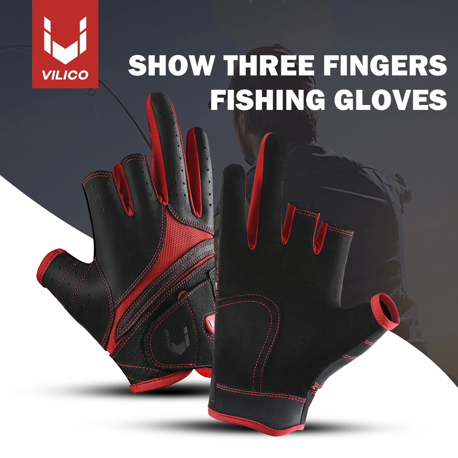 Open Finger Fishing Gloves Are Breathable, Comfortable, Anti slip, and Wear-resistant. The Three Fingers Are More Convenient