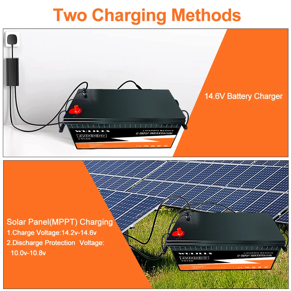 12V 200Ah LiFePO4 baterii akumulator litowo-żelazowo-fosforanowy wbudowany BMS dla energii słonecznej System zasilania RV dom silnik do wędy wolne