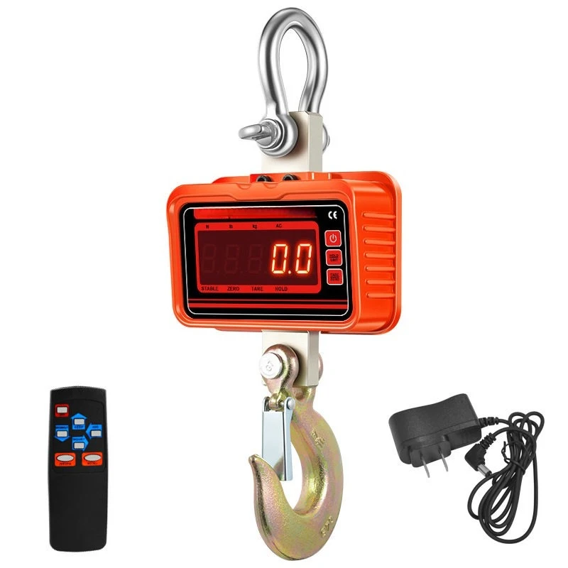 3000kg Industrial Waterproof Hanging Scale LCD Display Electronic Scale 2000kg Portable 3T Scale Hook