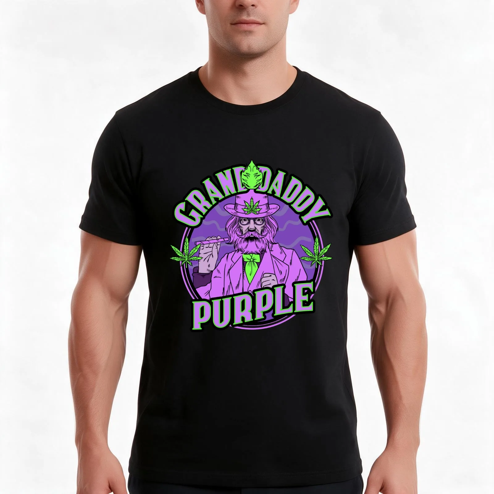 Granddaddy Purple Grand Daddy Purple Weed Strain T-Shirt, Summer Casual Cotton Tee, Oversized Streetwear Tops, Unisex Men Women