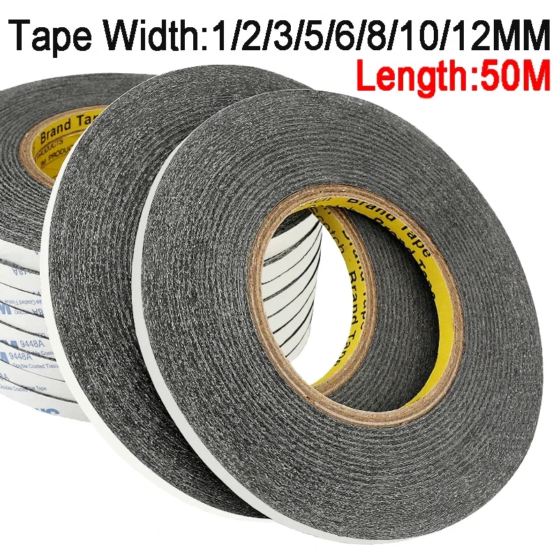 

1/2/3/5/6/8/10/12mm x 50M Thick Sticker Double Side Adhesive Tape Fix for Cellphone Touch Screen LCD Mobile Phone Repair Tap