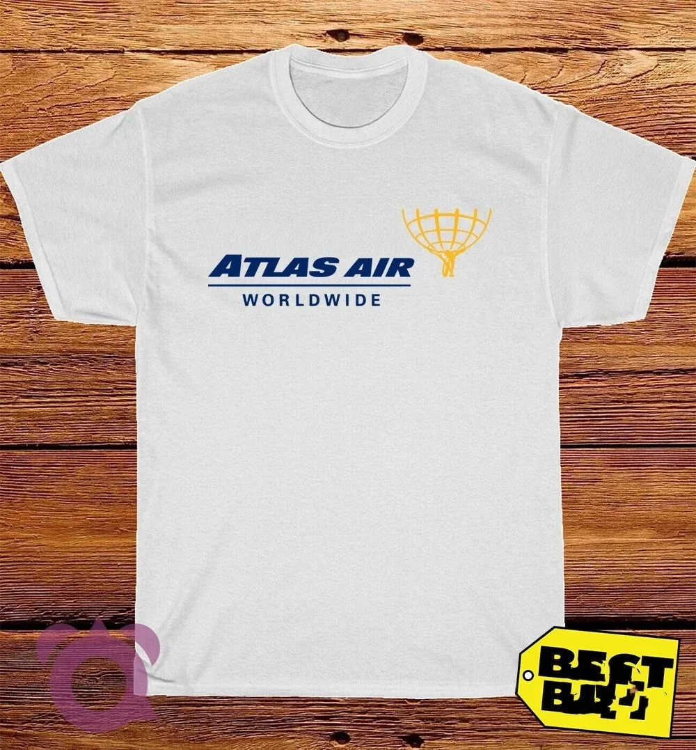 

2025 Summr New T-shirt Atlas Air Cargo Logo Men's Funny T-shirt Printed Cotton Round Neck T-shirt for Men and Women