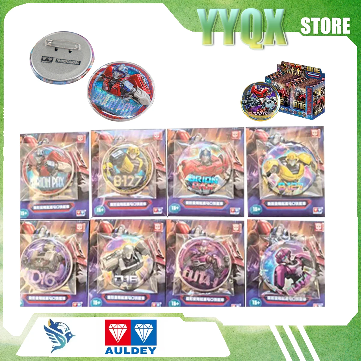 

AULDEY 2026 Новые Трансформеры: Оптимус Прайм, Мегатрон, Старскрим, Бамблби — коллекционные значки и сувениры по мотивам фильма для мальчиков