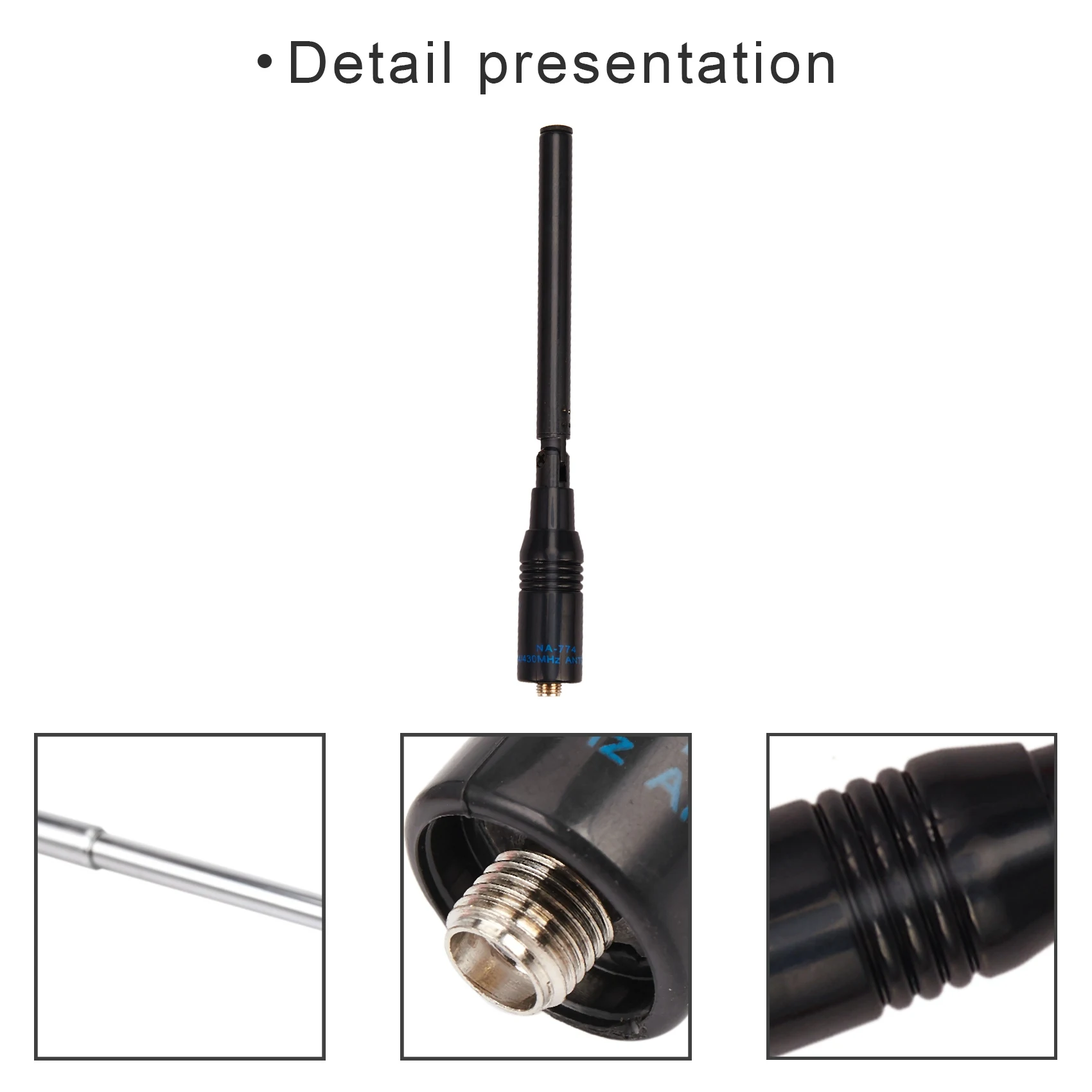 VHF UHF Nagoya NA-774 SMA-F Telescopic Dual Band Antenna for Baofeng Portable Radio UV-5R UV-5RE Plus UV-82 GT-3 Walkie Talkie