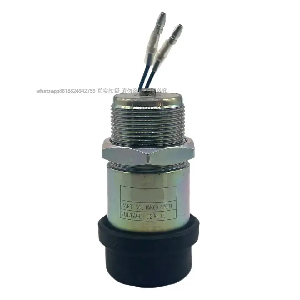 12V MM409-67001 Stop Solenoid 30A87-00060 S4L 195-8411 for Mini Digger Excavator Engine Flameout Solenoid Valve