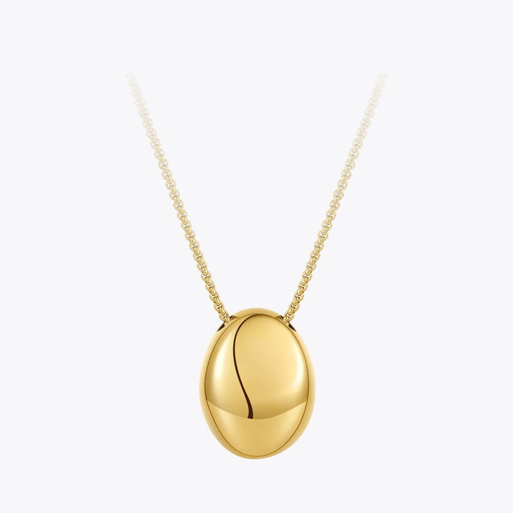 ENFASHION Hollow Pebbles Stainless Steel Long Necklace For Women Fashion Jewelry Gold Color Necklaces Colar Halloween P213266