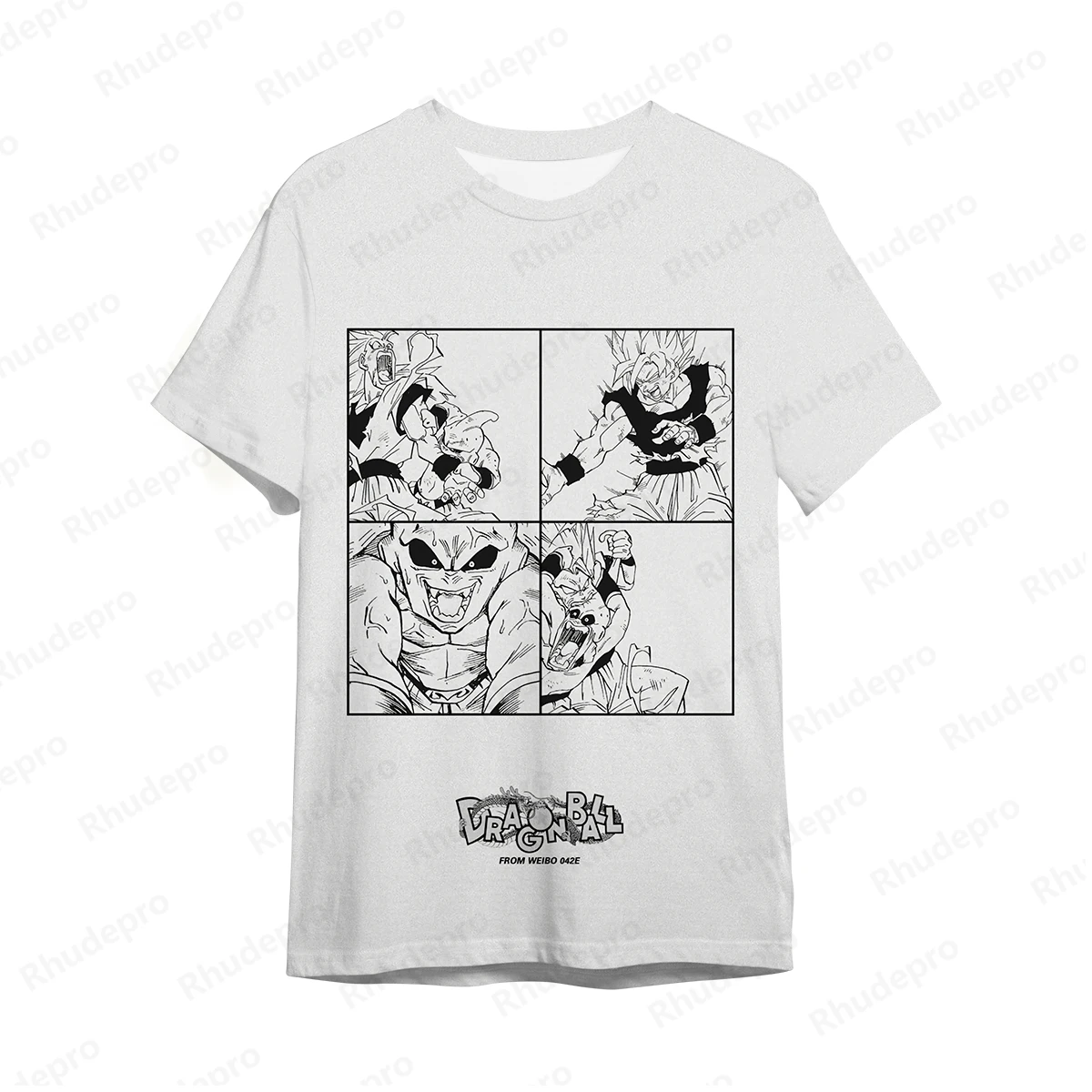 DragonBallZ-T-shirt Son Goku blanc pour enfants, haut pour garçons et filles, imprimé dessin animé animé, bébé imbibé, blanc, noir, été, 2024