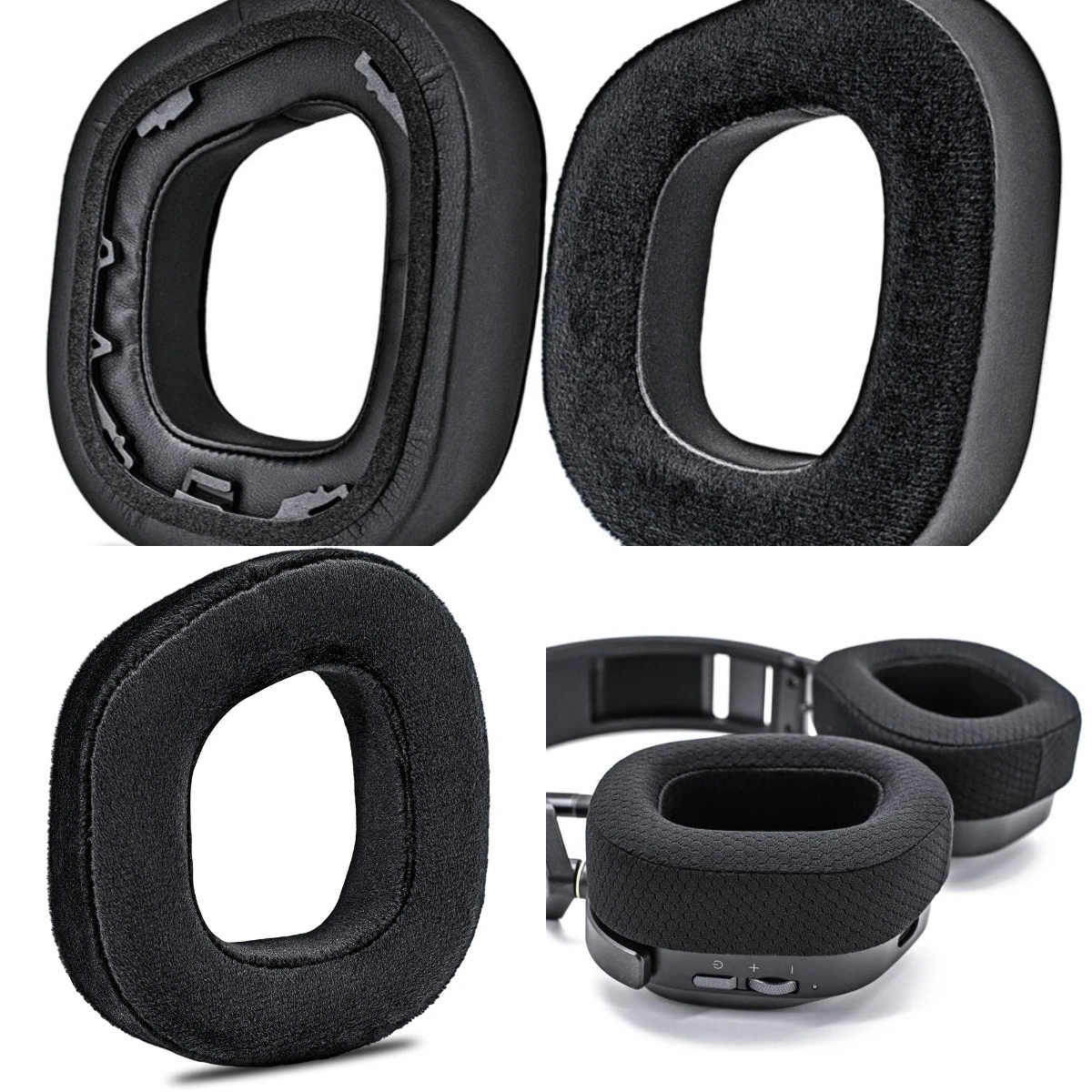 

Ear Pads For CORSAIR HS80 RGB Headphones Leather Sleeve Cooling Gel Earmuff Memory Foam Earpads Earcups
