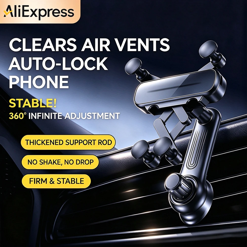Foldable Car Phone Holder 360° Rotatable Air Vent Extension Rod Mount For Lexus F SPORT RX350 ES350 NX350 IS350 UX250 LS500 TX