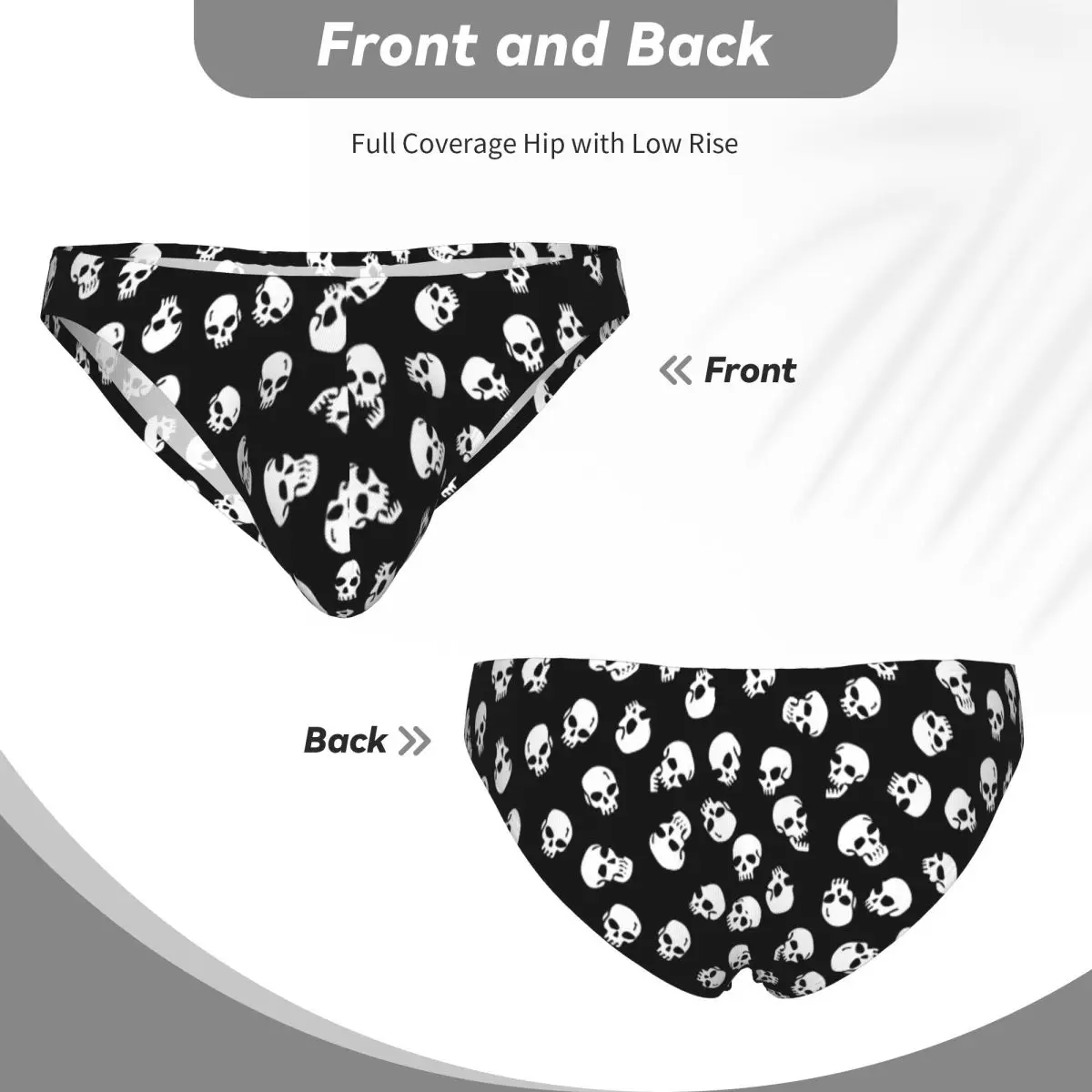 Men's Sexy Briefs Breathable Bikini Geometric Cool Halloween Skulls Men Underpants Low Cut Man Underwear Panties - view 5