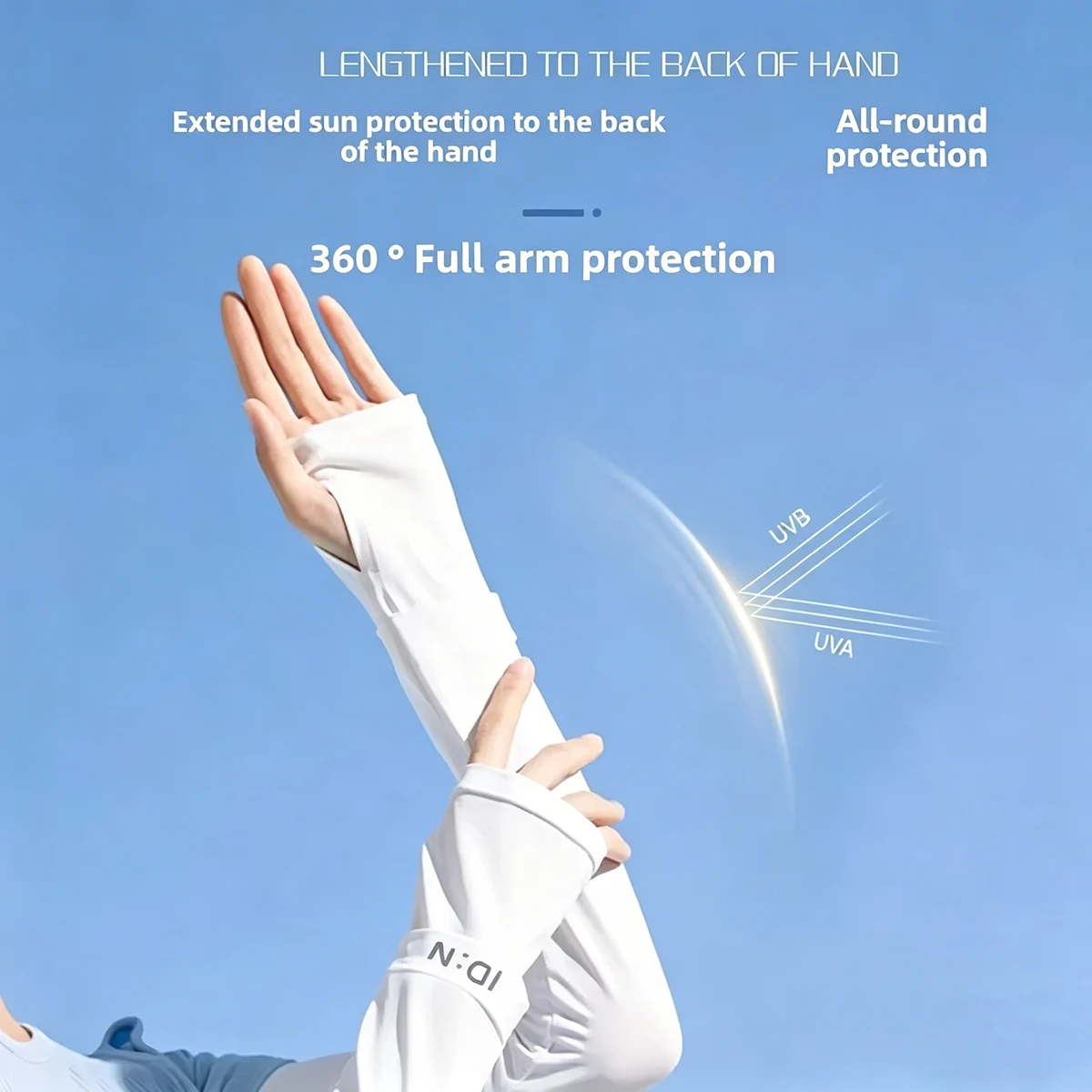 UV-protective arm sleeves with IDN mosquito repellent for driving, outdoor cycling, fishing, and sun protection