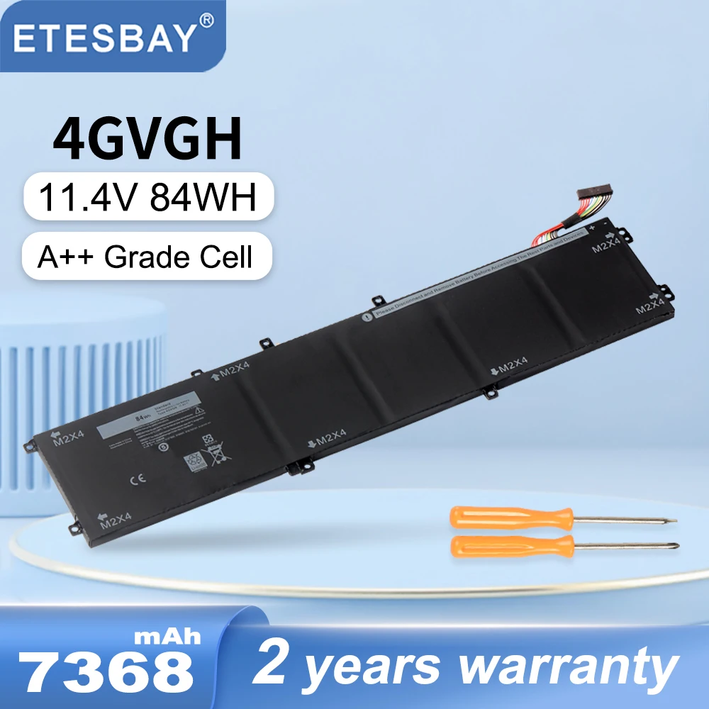 

ETESBAY 4GVGH RRCGW Laptop Battery For DELL Precision 5510 XPS 15 9550 Series 1P6KD T453X Free Tools 11.4V 84WH