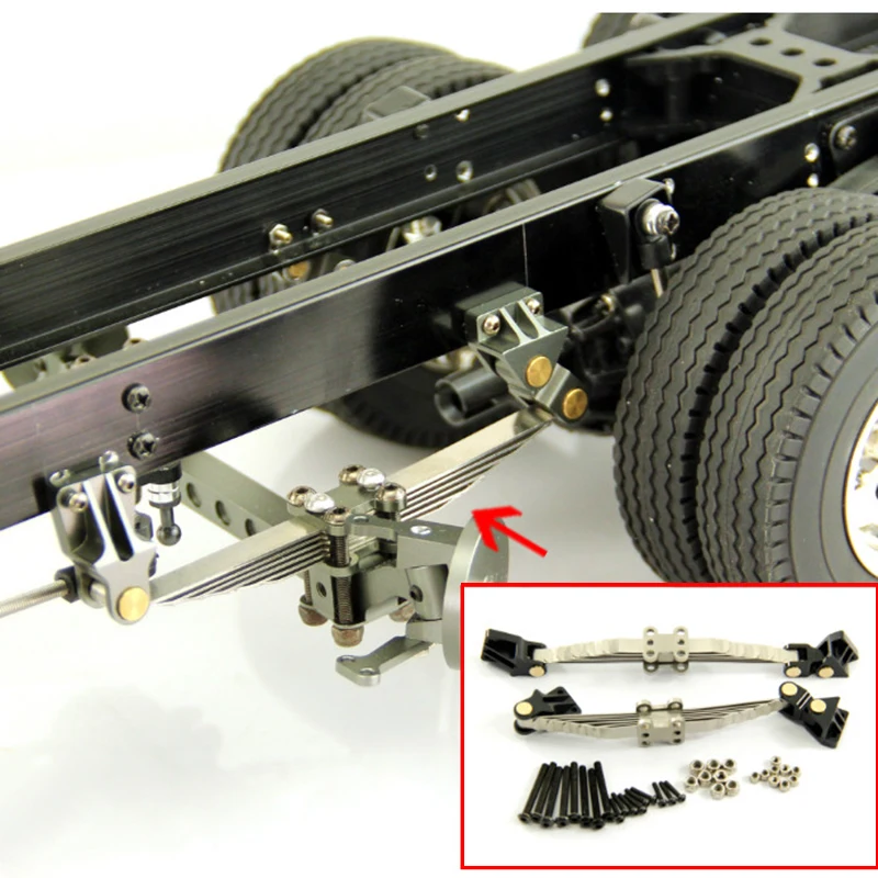 

Simulation Straight Steel Plate Forward Suspension Suit for 1/14 Tamiya RC Truck Scania BENZ VOLVO MAN Diy Parts