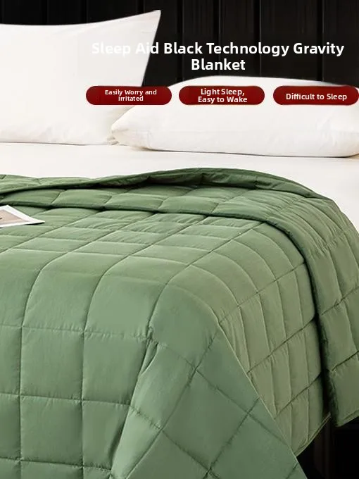 Pure Cotton Gravity Blanket for Improved Sleep Stress Relief Anxiolytic Four Seasons Universal Single And Double Person Use