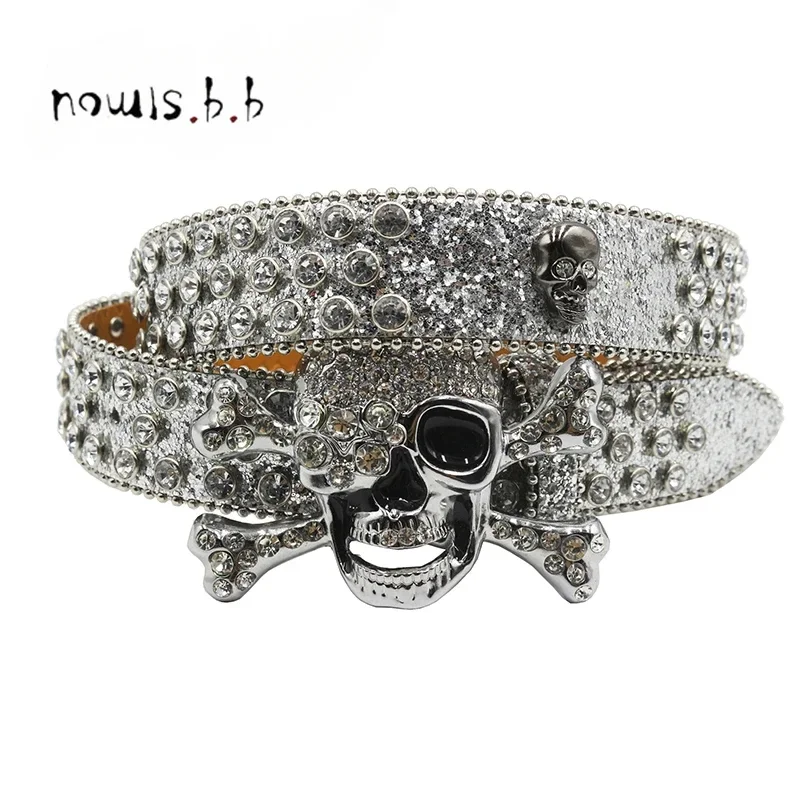 

Luxury Strap Diamond Belt Western Crystal Studded Belt Cowgirl Cowboy Rhinestone Belt For Women Men Jean Cinto De Strass