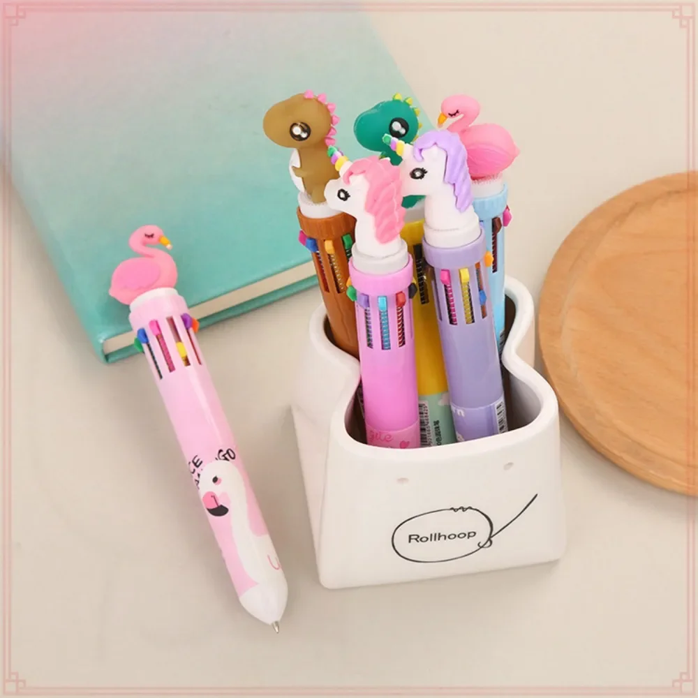 12 Pcs Wholesale Cute Cartoon Astronaut Dinosaur Capybara 10 Colors Ballpoint Pens with Students Writing Supplies