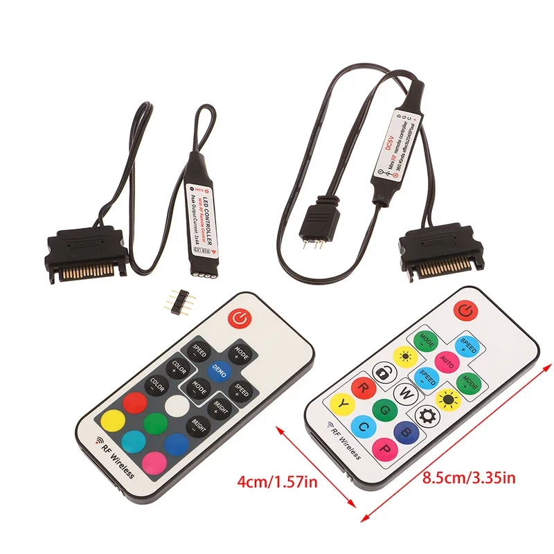 

Контроллер SATA RGB 5 В 3-контактный 12 В 4-контактный для корпуса процессора компьютера крутой вентилятор для WS2812B SK6812 RGB светодиодные ленты