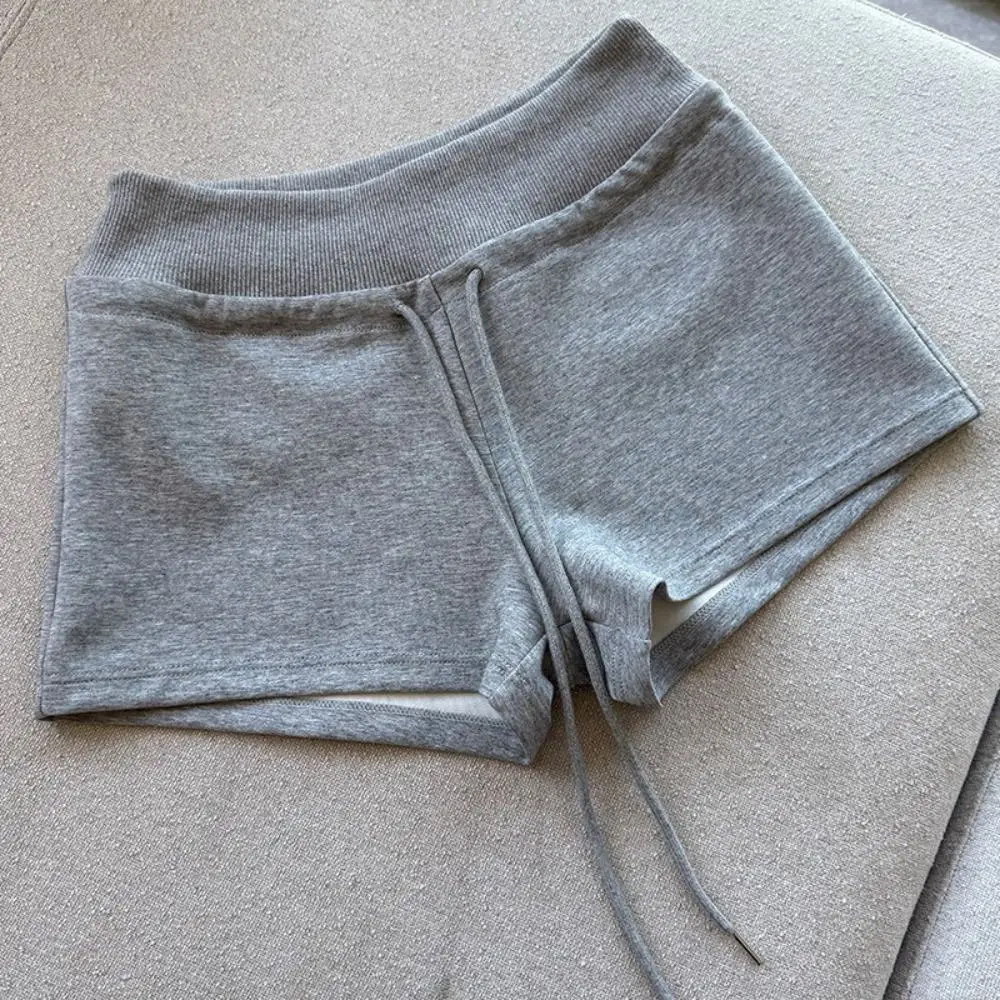 

Drawstring High Waist Shorts Slim Fit Pajamas Pants Hot Woman Short Pants Trousers American Style Summer Casual Shorts