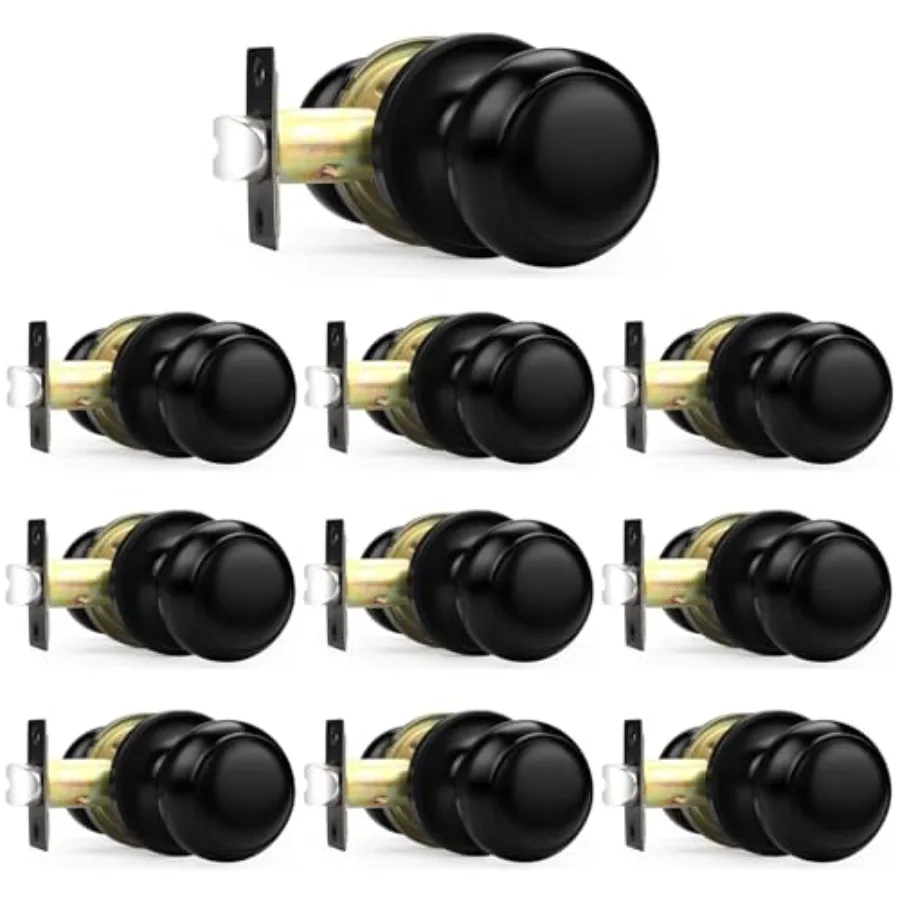 

Door Knobs, Keyless Flat Ball Interior Door Knobs for Hallway Closet, Matte Passage Door Knob, 0
