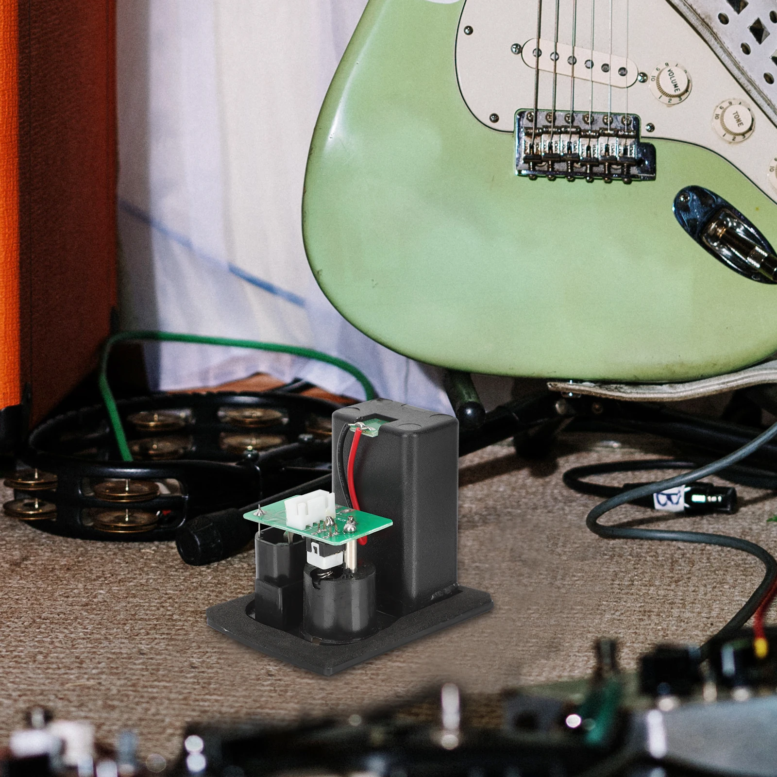 

Guitar Pickup Case Holder Electronic Compartments for Active Bass Plastic Material Easy Replace Practical Lightweight
