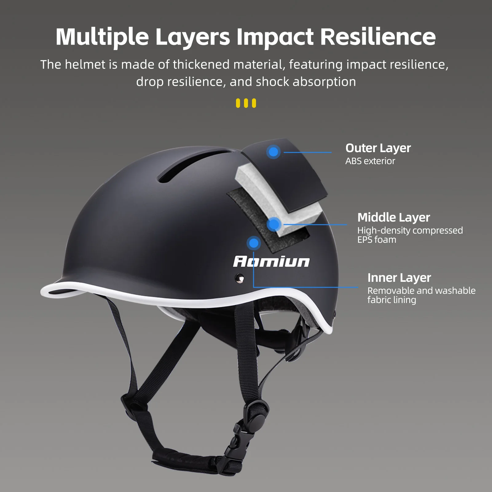 Casque de vélo avec lumière extérieure pour hommes et femmes, lumières pour la conduite de nuit avec batterie intégrée, casque de Scooter Durable de 400mah
