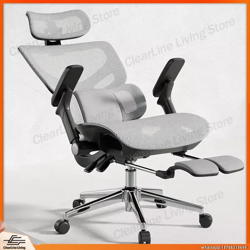 Ergonomic Gaming Chair with Heating Massage Lumbar Support Adjustable Height Reclining Office Computer Chair for Gamers and