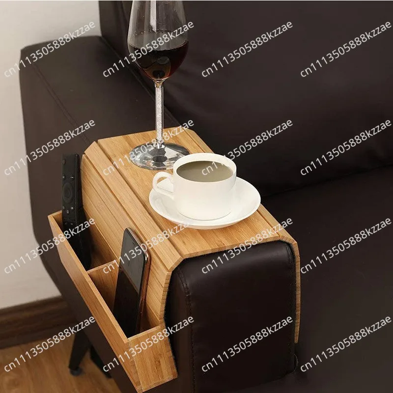 Couch Cup Tray Wooden Space Saving  Furniture Storage Tray Sofa armrest tray collapsible sofa wall table bamboo sofa arm support