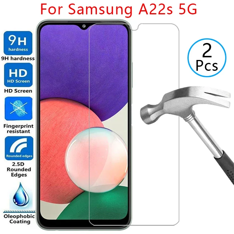 Tempered Glass Case For Samsung A22S 5G Cover On Galaxy A 22S A22 S Phone Coque Samsun Samsumg Sansung Samsunga22S Galaxya22S