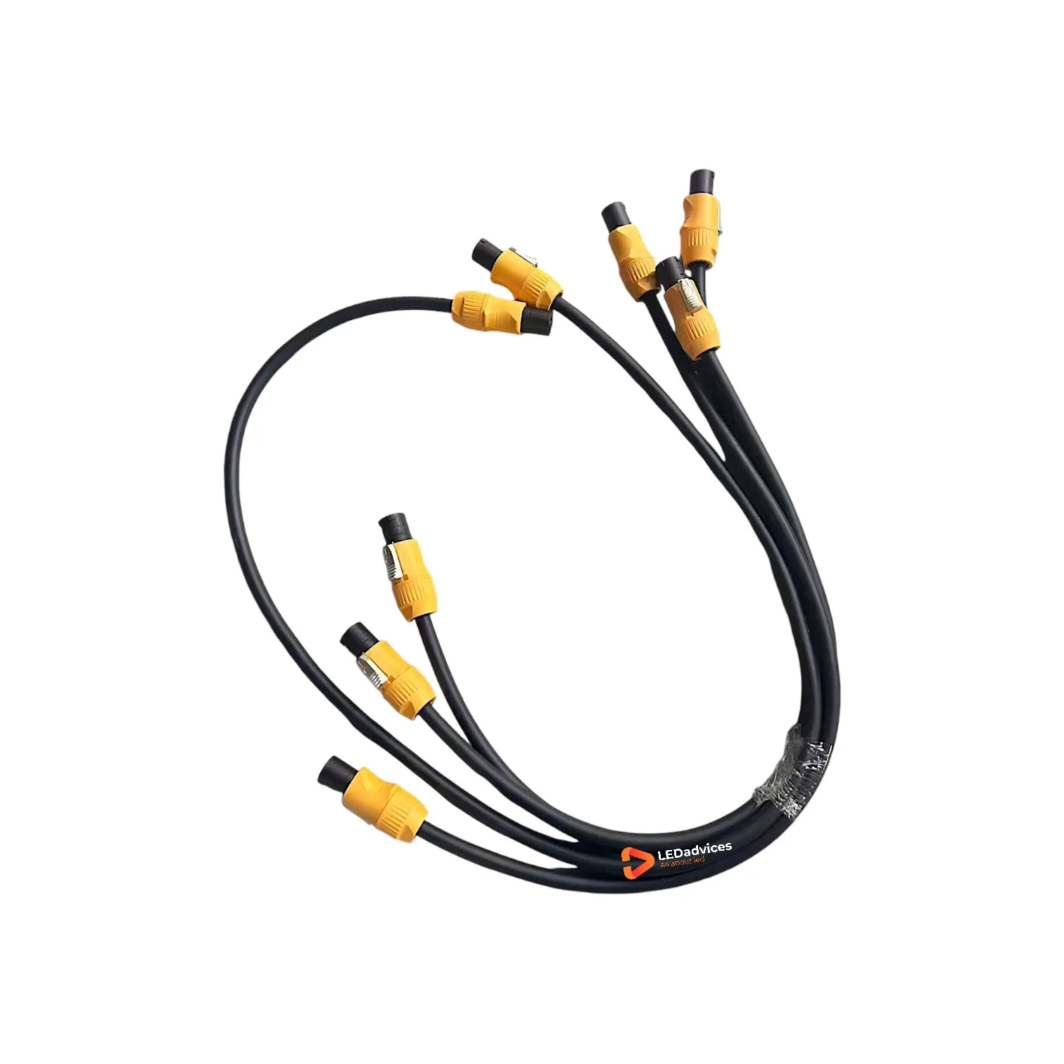 10pcs Powercon Cable For LED Screen 0.8M 1.2M 110-240V 14AWG Copper Power Cable Indoor Outdoor P2.6 P2.9 P3.91 Rental LED Panel