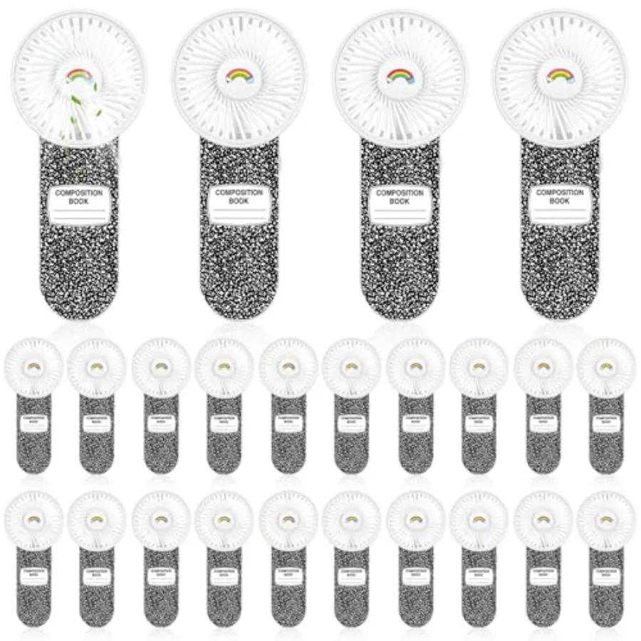 

24 Pcs Teacher Appreciation Gifts Bulk Mini Portable Fan Battery Operated Handheld Fan Personal Lightweight Pocket for Back to