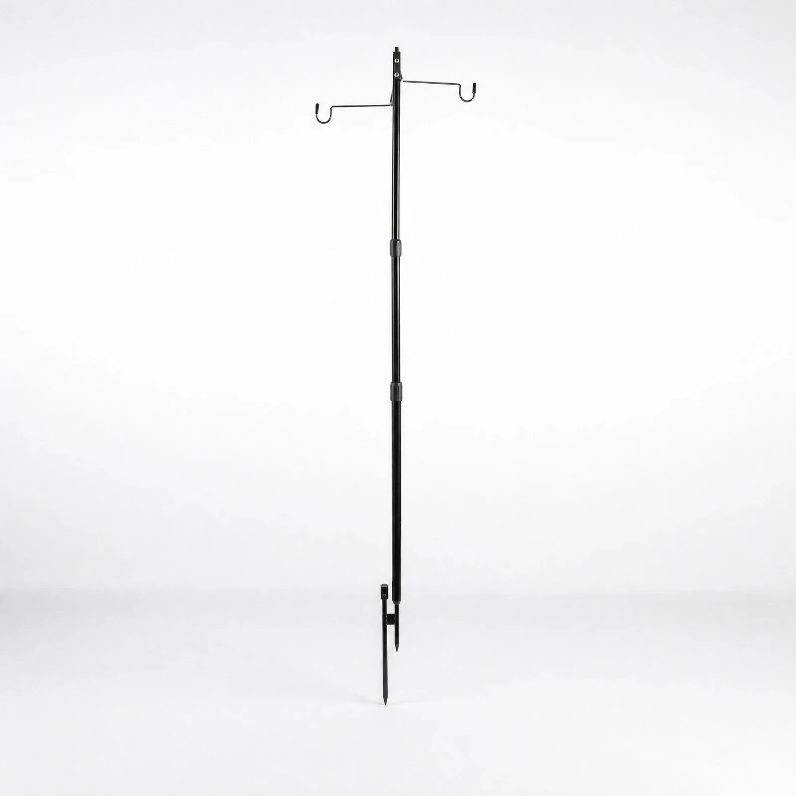 Foldable Lamp Stand with Side Hooks Aluminum Telescoping Lamp Stand Camping Lantern Pole Sturdy Corrosion Resistant