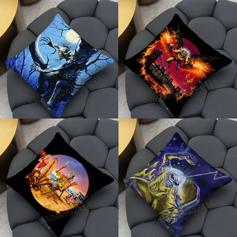 I-Iron Maiden Senjutsu Square Cushion Pillow Case Sofa  Bedroom/Living Room Backrest Multiple Sizes Washable Covers