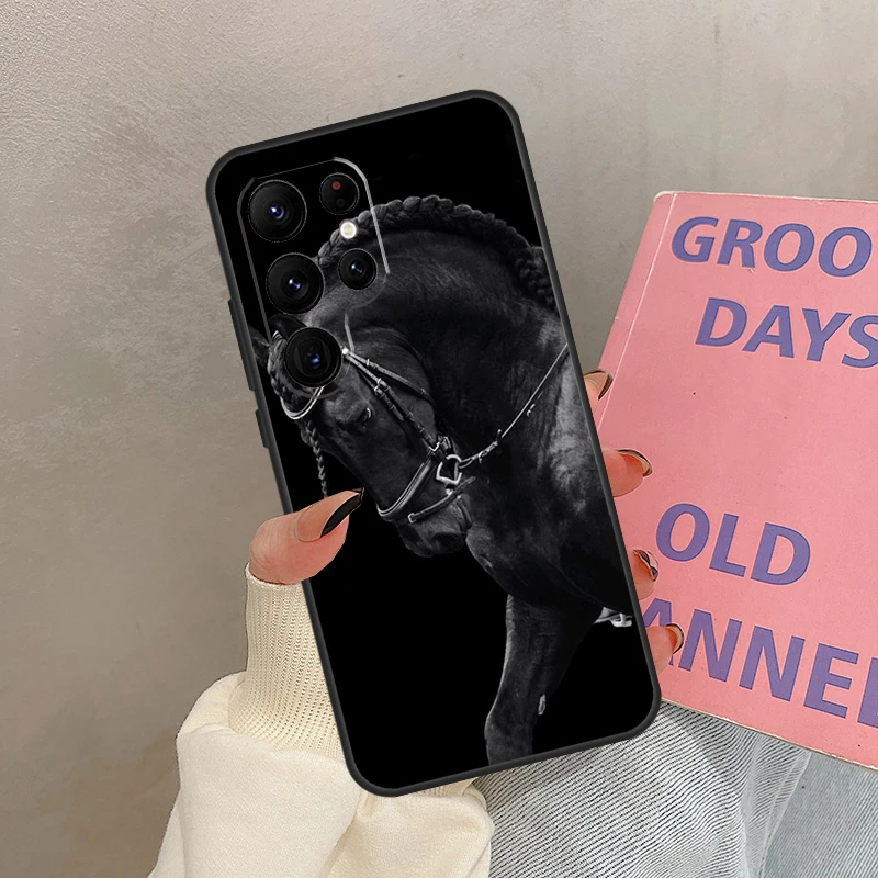 Dominante Cool Horse Case Voor Samsung Galaxy S25 Ultra S20 S21 S22 S23 S24 Ultra S9 S10 Plus S25 FE Cover Coque