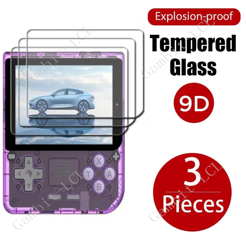 3PCS 9H HD Tempered Glass For Powkiddy V10 Console Coopreme ON PowkiddyV10 Games Screen Protector Cover Film