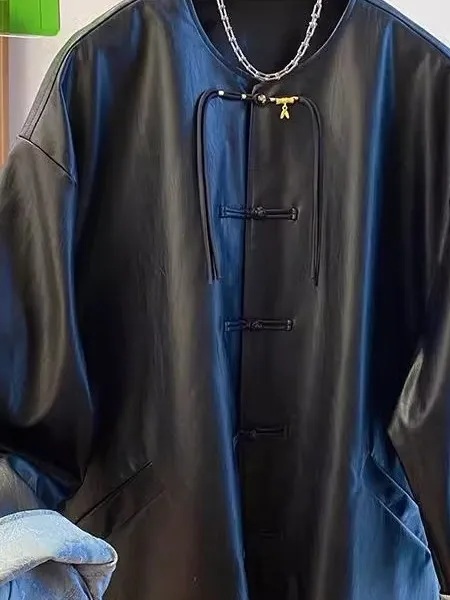 

Extra Large 300 Pou New Autumn Winter Loose Men's Women's Chinese Sle Light National Sle Buttoning Jaet Coat