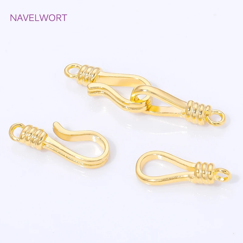 

33mm*6.5mm 18K Gold Plated Clasps For Jewelry,Brass End Clasps Connectors For Bracelet Making Supplies,DIY Jewelry Materials