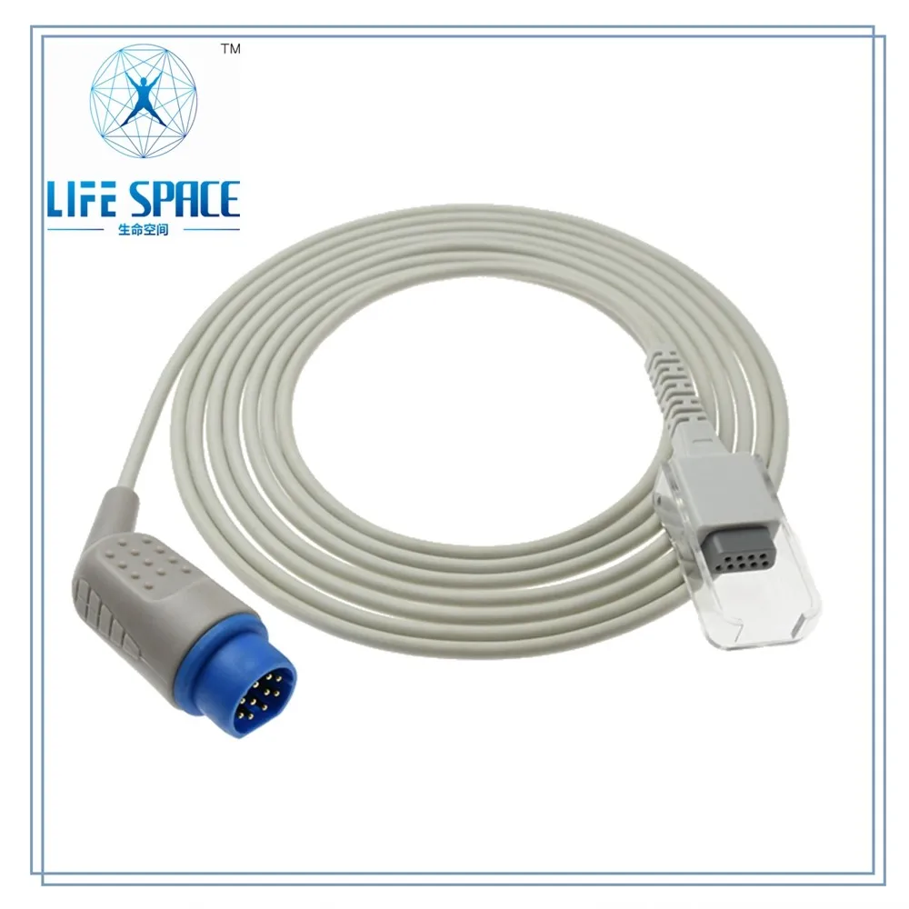 EX-A17 Compatible SPO2 sensor adapter extension cable 2.1M for SIEMENS,10Pin for patient monitor,SPO2 sensor